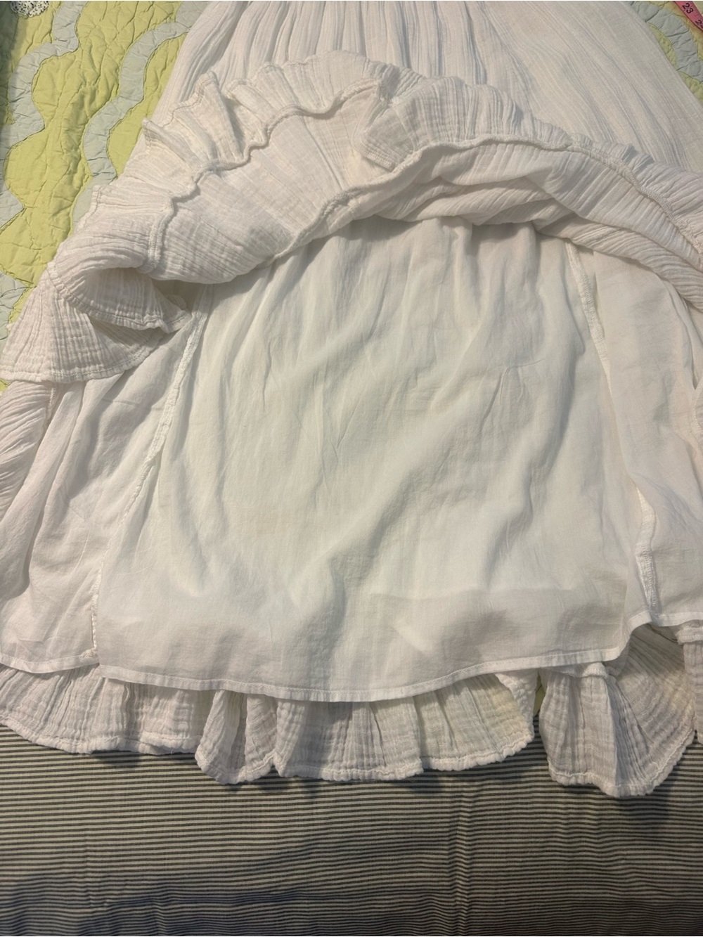 American Eagle Outfitters White Tiered Maxi Skirt - Picture 8 of 8